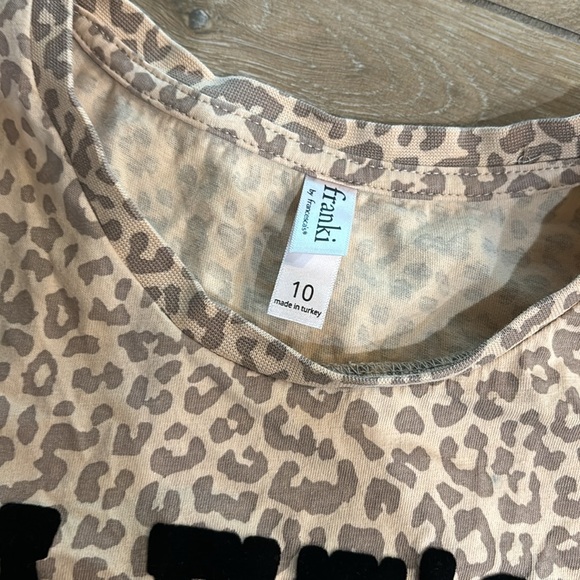 Franki leopard Tshirt size 10 - Picture 3 of 4